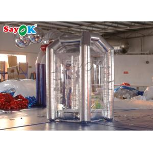 Gray Cube Inflatable Grab Money Machine With Air Blower For Commercial