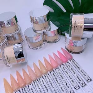 12 Colors in Stock Pink Cover Nude Acrylic Powder Clear Natural Acrylic Nail