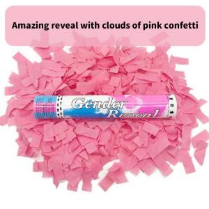 Compressed Air Biodegradable Gender Reveal Poppers Flameproof Party Confetti