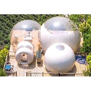 PVC Tarpaulin Dome Clear Inflatable Bubble Tent With Bathroom Inflatable Party