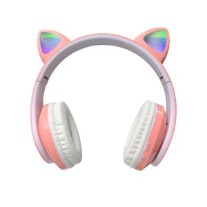 Colorful Foldable Bluetooth LED Cat Ear Headset For Younger