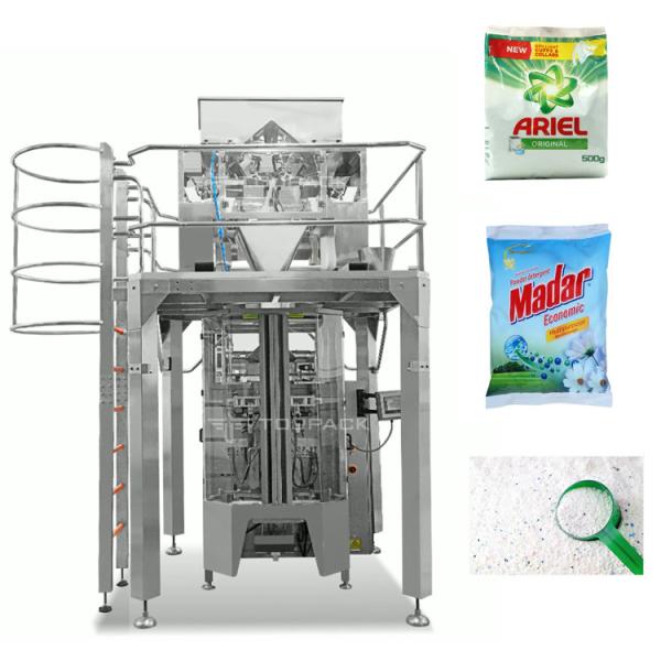Washing Powder Pouch Packing Machine Multihead Weighing Laundry Dertergent