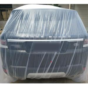 Disposable Car Covers，12.5 x 21.7ft Universal Clear Plastic Car Cover，Disposable