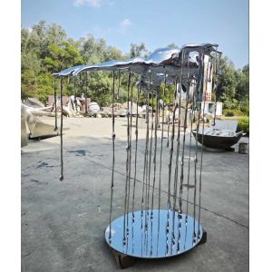 Polished Stainless Steel Abstract Frog,Animal Garden Ornaments