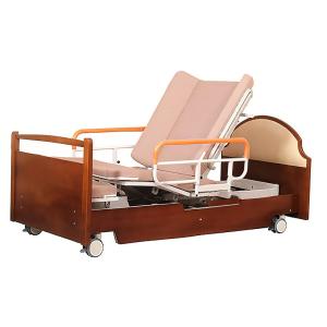 China Multifunctional Electric Rotary Nursing Beds Solid Wood Metal Material Elderly Care Beds on sale