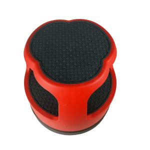 Round Step Stool with Retractable Casters Non-Slip Surface