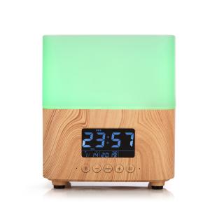 Wood Grain Ultrasonic LCD Essential Oil Diffuser Alarm Clock