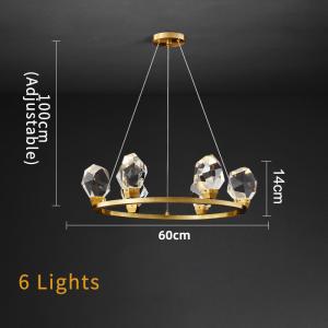 Modern Circle Rectangle Chandelier Lighting Living Dining Room Diamond Crystal