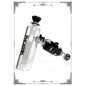 Freezable Coil Hammer Bubblers Glass Bong Smoking Water Pipe 6 Tree Arms Perc