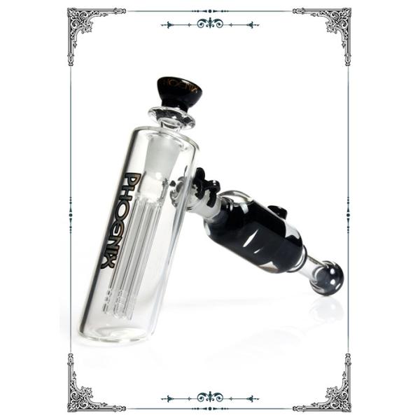 Freezable Coil Hammer Bubblers Glass Bong Smoking Water Pipe 6 Tree Arms Perc