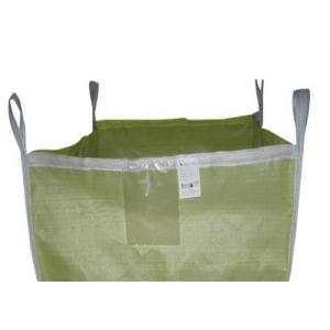 PP Flexible 1 Tonne Dumpy Bags , Flat Bottom Side Discharge FIBC Big Bag