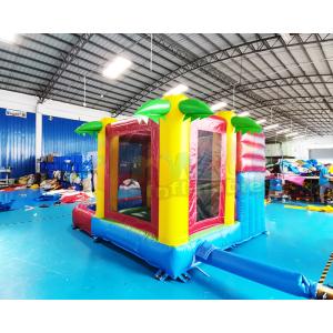 Commercial Backyard Kids Inflatable Bouncer Slide Digitial Printing Logo