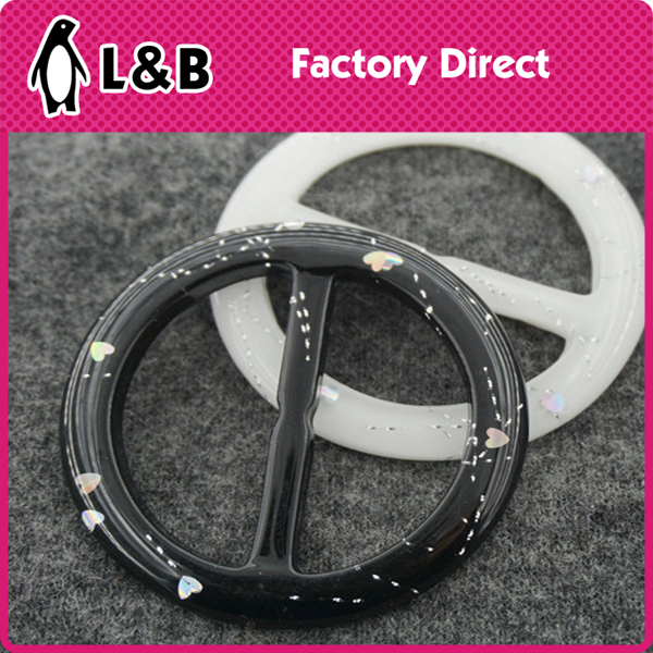 popular sequins various plastic/resin toggles resin buckle for coat belt
