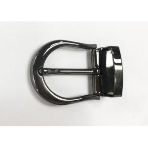 Pin Belt Buckle With Loop Keeper Set Style Zinc Alloy Shiny Gunmetal 35mm For