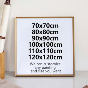 Hand Painted Textured Canvas Oil Painting of Abstract Flower in Modern Style for