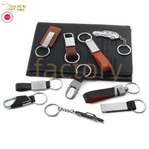 Quality K17 Personalized Leather Keychain , Western Leather Keychain Ring for sale