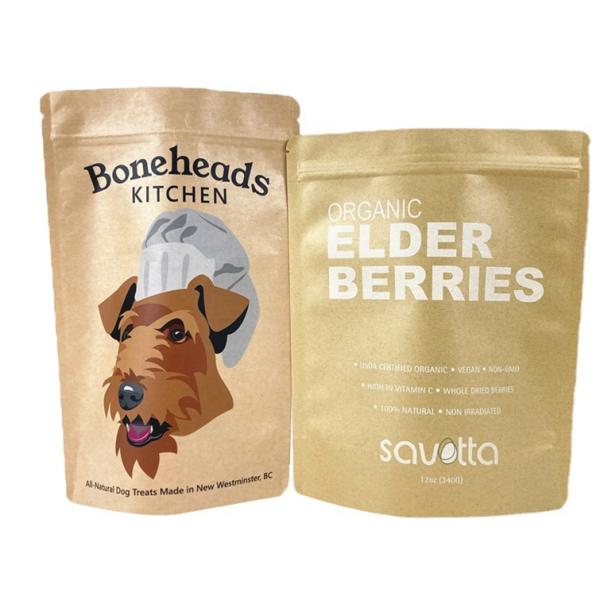 OEM Custom Logo Biodegradable Kraft Paper Bags for Cookie Cake Nuts Edibles