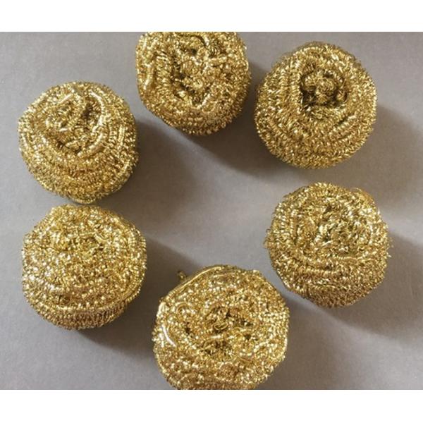 Buy Strong Decontamination Copper Scrub Pad , Antibacterial Brass Copper Wool Pad at wholesale prices