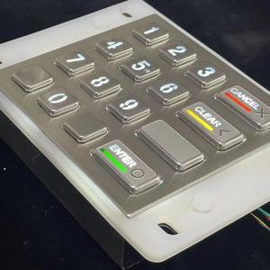 Waterproof Backlit Numeric Keypad Stainless Steel Luminous Metal GZ-B009083