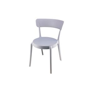 China 50cm White Plastic Dining Chairs PP Polypropylene Scratch Resistant on sale