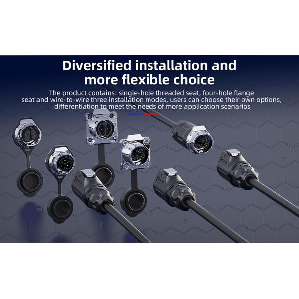 CNLINKO LP16 Industrial Plug and Socket Male Female M16 Round 2 Pin Waterproof Cable Connector