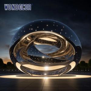 Metal Art Twisted Star Ring Stainless Steel Outdoor Sculpture