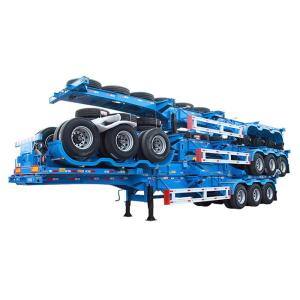 Fuwa Skeleton Container Semi Trailer 24V 13 Ton Flatbed Truck