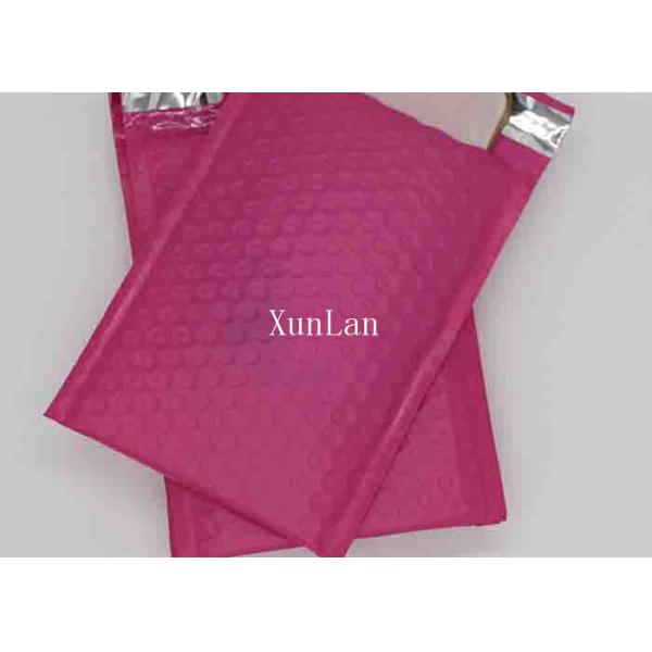 Red Color Poly Bubble Mailers 4 * 8 Inch With High Frequency Heat Seal