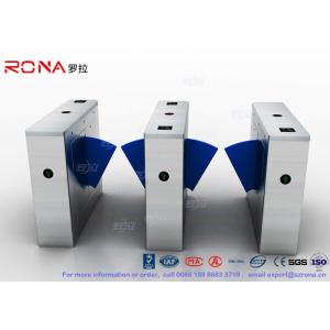 China Walk Through Metal Detector Flap Barrier Gate Transparent Wing Flap Optical Turnstile on sale