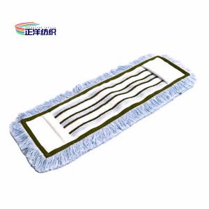 China 15x64cm Wet Dust Mop Blue Large Industrial Floor Cleaning on sale