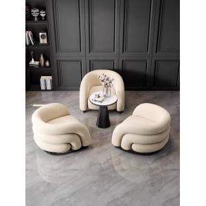 Vibrant Rainbow Fabric Recliner Armchair , Curve Plush Velvet Armchair