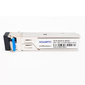 1000BASE-BX 1.25G BIDI SFP TX1310nm/RX1550nm 40km SMF LC DOM Transceiver Module
