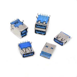 China Single or Dual Port USB 3.0 Type A Female Socket Jack PCB Board Connector For Laptop Notebook Computer on sale China Single or Dual Port USB 3.0 Type A Female Socket Jack PCB Board Connector For Laptop Notebook Computer on sale