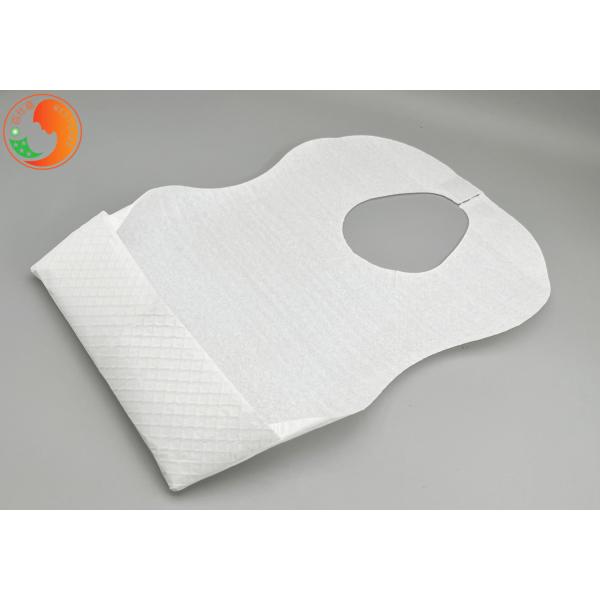 Buy Biodegradable Disposable Baby Feeding Bibs Soft Tissue With Position Sticker OEM Cartoon at wholesale prices