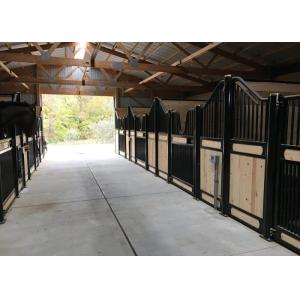 Powder Coated European Horse Stalls Low Rise Version Smooth Steel Edge