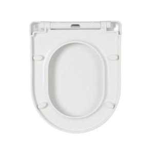 White D Shape Soft Close Toilet Seat Cover With Quick Release Lid And Two Push