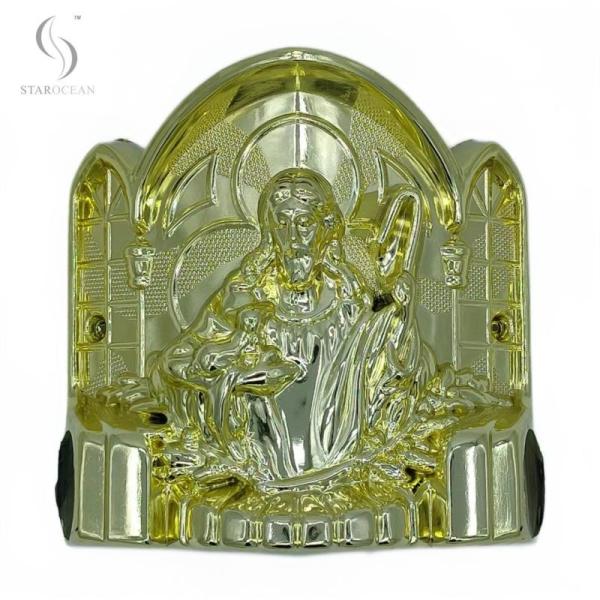 Luxury Design Coffin Decoration Non Toxic Materials With Steel Bar Handle 22#