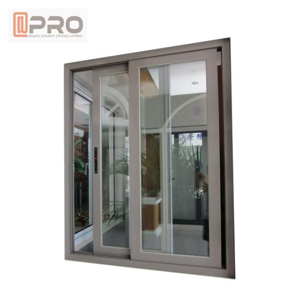 Waterproof Anodised Customized Aluminium Sliding Windows With Single Tempered Glass