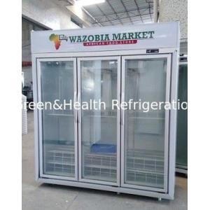 Auto Defrost Commercial Double Door Upright Display Freezer For Meat