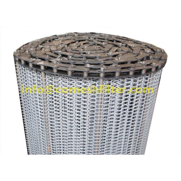 High Temperature Galvanized Carbon Steel Metal Mesh Conveyor Chain Driven Belt