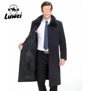 Autumn Winter Men Single Breasted Clothing Heavy Utility Cotton Slim Trench Coat