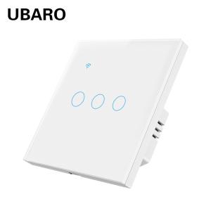 UBARO Tuya Zigbee Smart Switch Support Voice Activated Wall 3 Gang 10A Black App