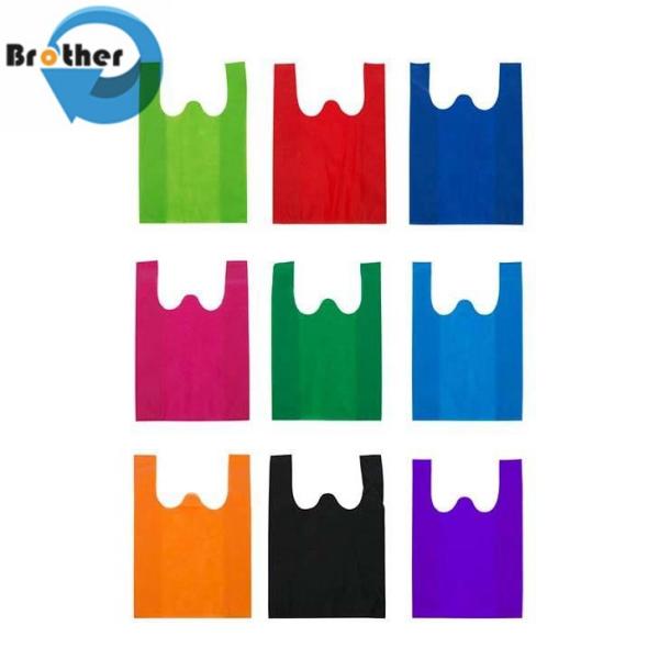 Cheap Price Emboss Non Woven Advertisement Bag Big Size PP Non Woven Shopping T-Shirt Bags for Supermarket
