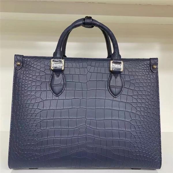 Authentic Crocodile Leather Women Business Travel Handbag Female Laptop Bag Genuine Alligator Skin OL Lady Working Purse