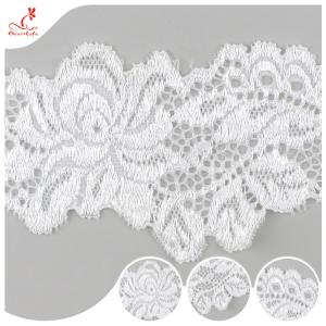 White Flower 2CM Water Soluble Lace Trim For Apparel , Handicraft