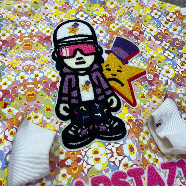 OEM Hoodie Custom Contract Stitch All Over Dtg Ptrint Hoodie Chenille Embroidery Patch Oversized Full Face Zip Up Hoodie Men