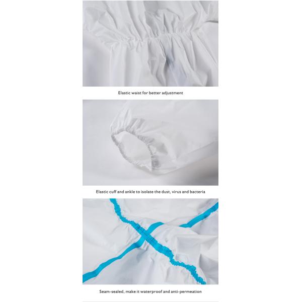 Breathable Medical Protective Clothing Microporous Coverall Dust Proof