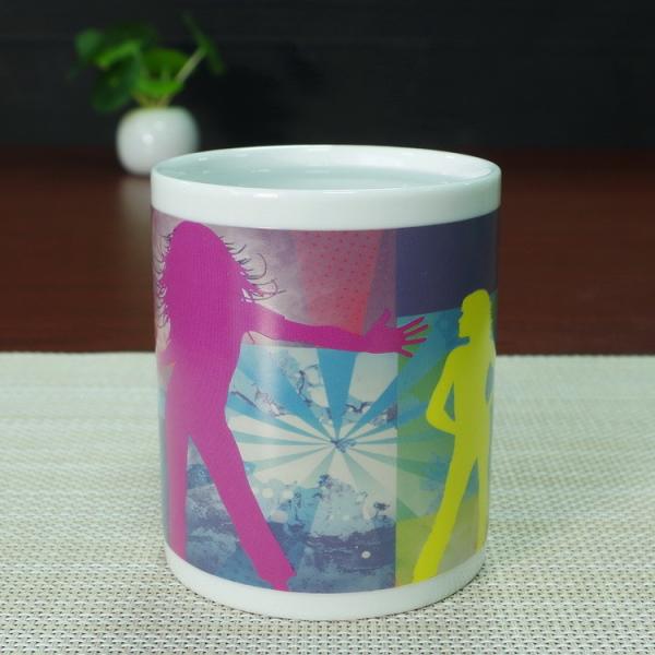 Matching couple mugs heat sensitive color changing mugs 300ml