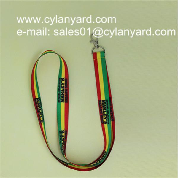 Buy Dye sublimated neck lanyard with metal swivel thumb clip at wholesale prices
