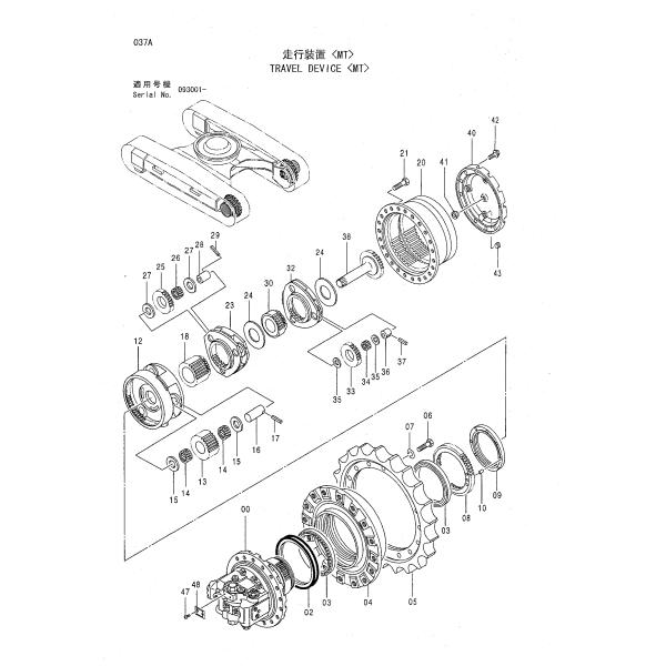 9150472 9155253 Travel Device Used For Hitachi EX200-5 EX210-5 Excavator Final Drive